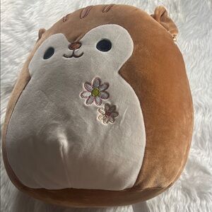 SQUISMALLOWS Sawyer Cute Brown and White Plush Toy